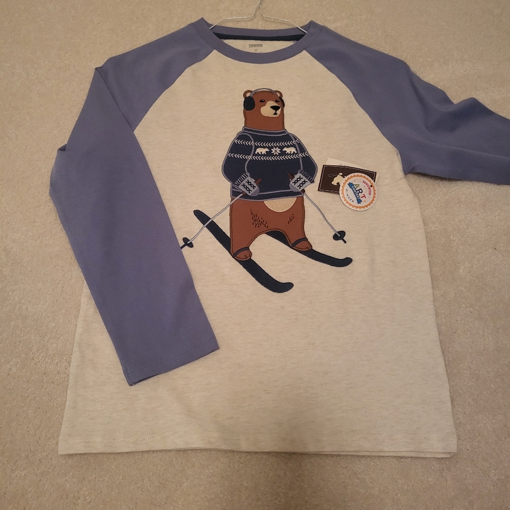 Gymboree Boys Embroidered Bear Sweatshirt Jersey